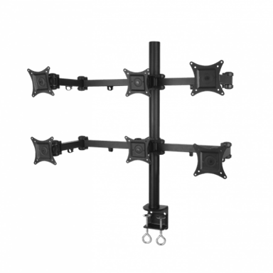 SBOX Stalak za 6 monitora stolni LCD-352/6, do 24", crni